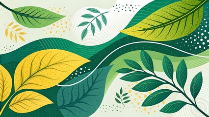 seamless pattern with leaves