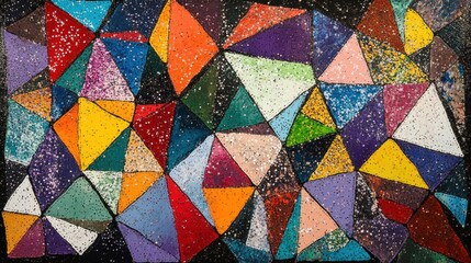 Artistic triangular dot connections for modern art.