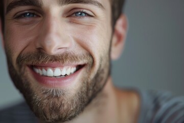 Fototapeta premium Cheerful Elegant Man Lifestyle Studio Close up Smile
