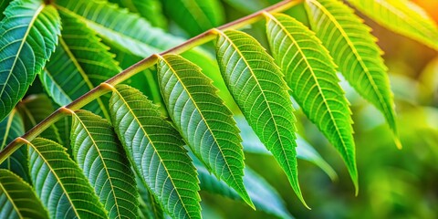Neem Tree Macro Photography: Detailed Close-Up of Leaves, Flowers, and Bark