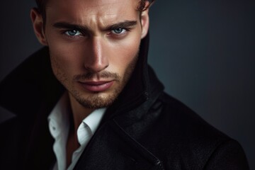 Obraz premium Stylish studio portrait of a handsome young man.