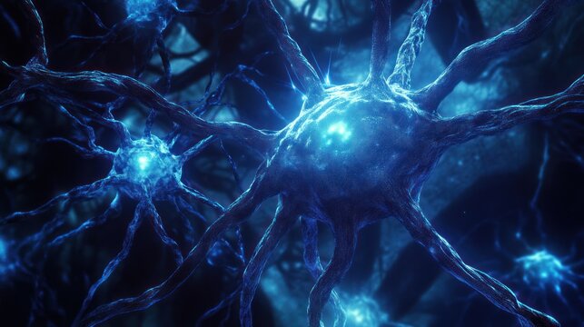 Blue technology plexus background.