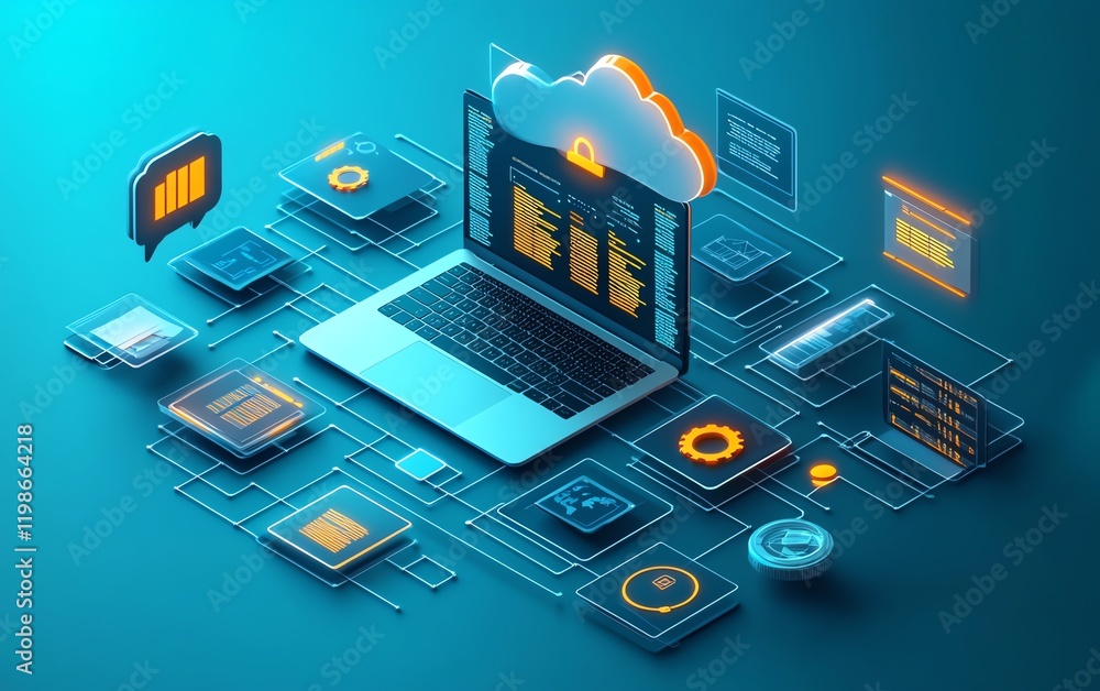 Aufkleber concept of global business network and data exchange, incorporating digital technology, business int