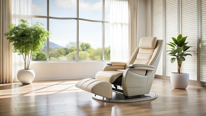 Relaxing Massage Chair: Minimalist Home Spa, Ultimate Comfort, Recliner Chair, Zero Gravity Massage Chair, Back Pain Relief