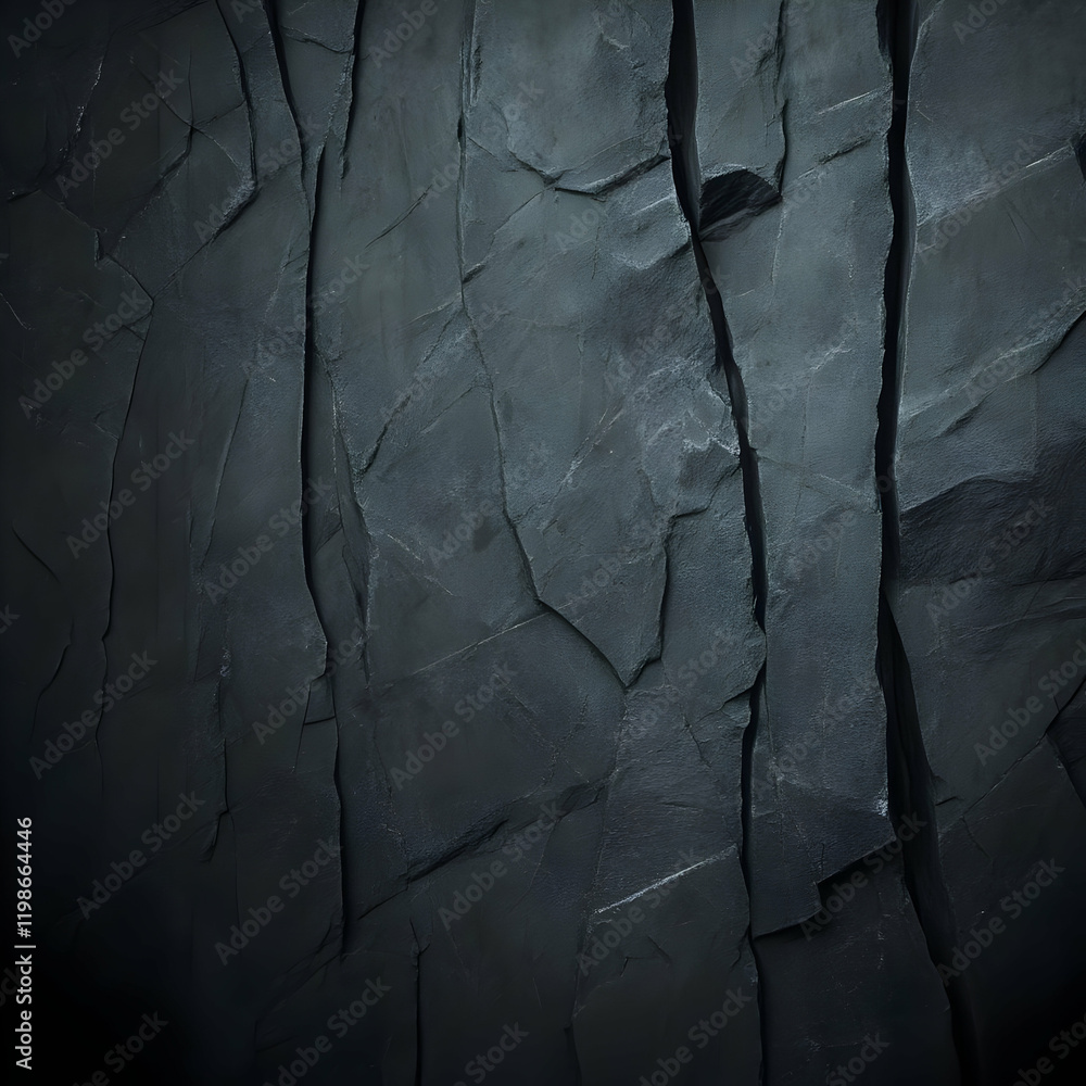 Aufkleber dark grey stone texture background shows rough surface with cracks and natural patterns, ideal for d