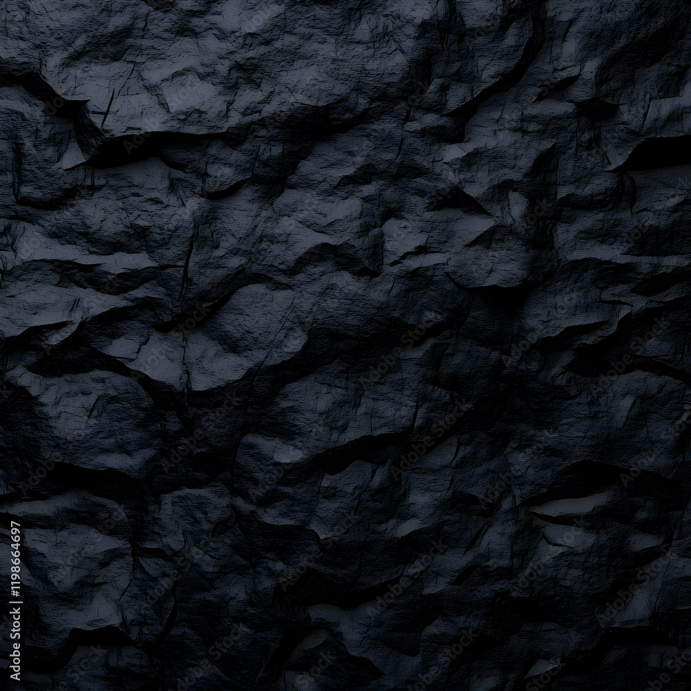 Poster dark rock surface texture forms a rugged and uneven background with deep shadows and highlights.