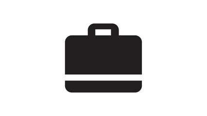 black briefcase isolated on white