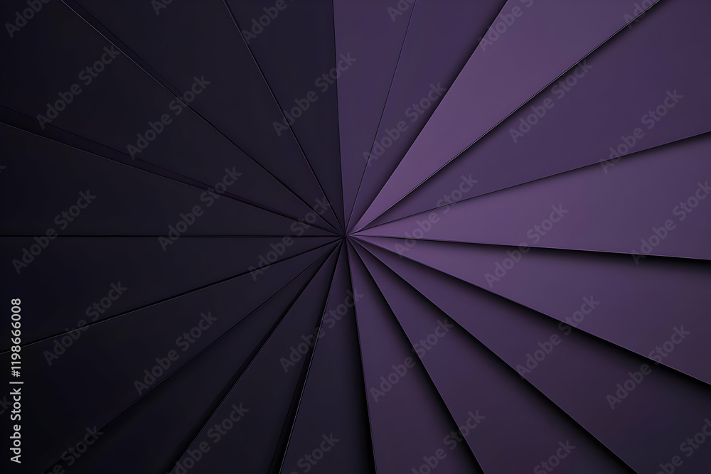 Poster 3d abstract background forms purple sunburst pattern with shadows and highlights