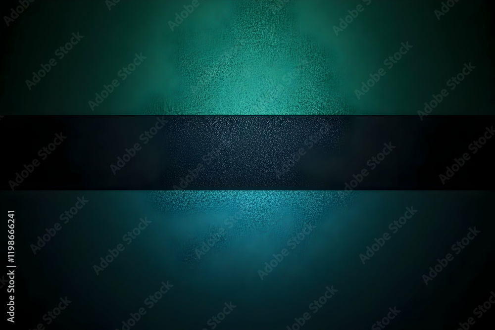 Poster abstract background features teal textured surface with black banner for elegant design