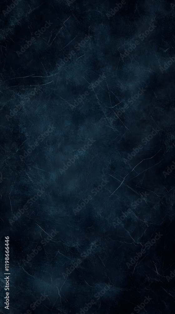 Poster dark blue textured background creates a moody and mysterious ambiance with subtle cracks and scratch