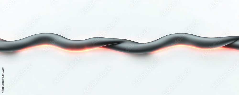 Poster energy consumption optimization concept. wavy black line with soft edges on a light background.
