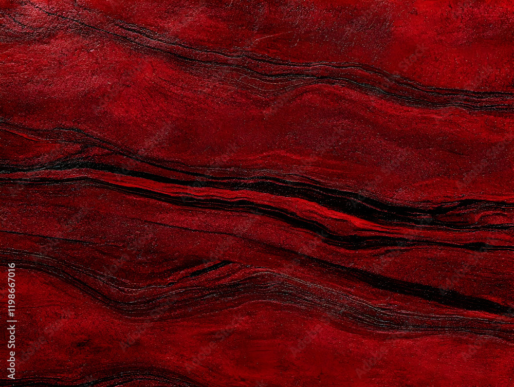Poster Deep Red Abstract Background with Flowing Lines and Textures Creates Dramatic Visual Effect