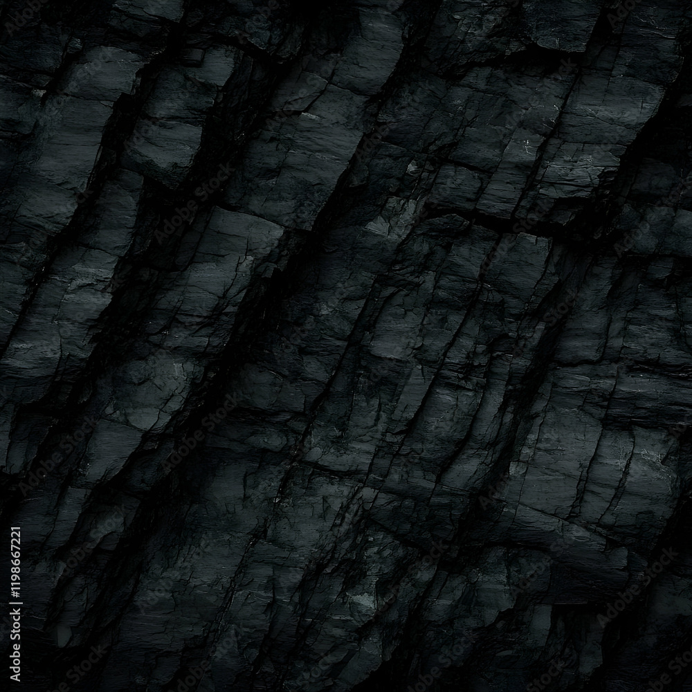 Poster dark rock face texture forms a rugged and textured background with dramatic lighting.