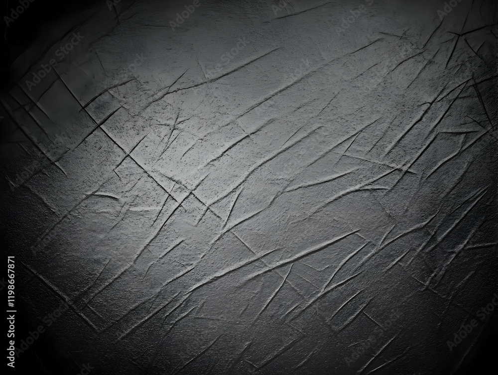 Poster dark gray textured surface with scratches creates a dramatic and abstract background design.