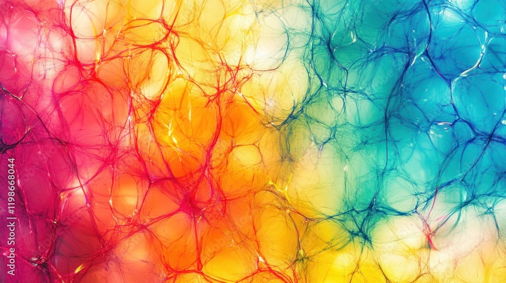 Poster colorful gradient plexus with artistic style.