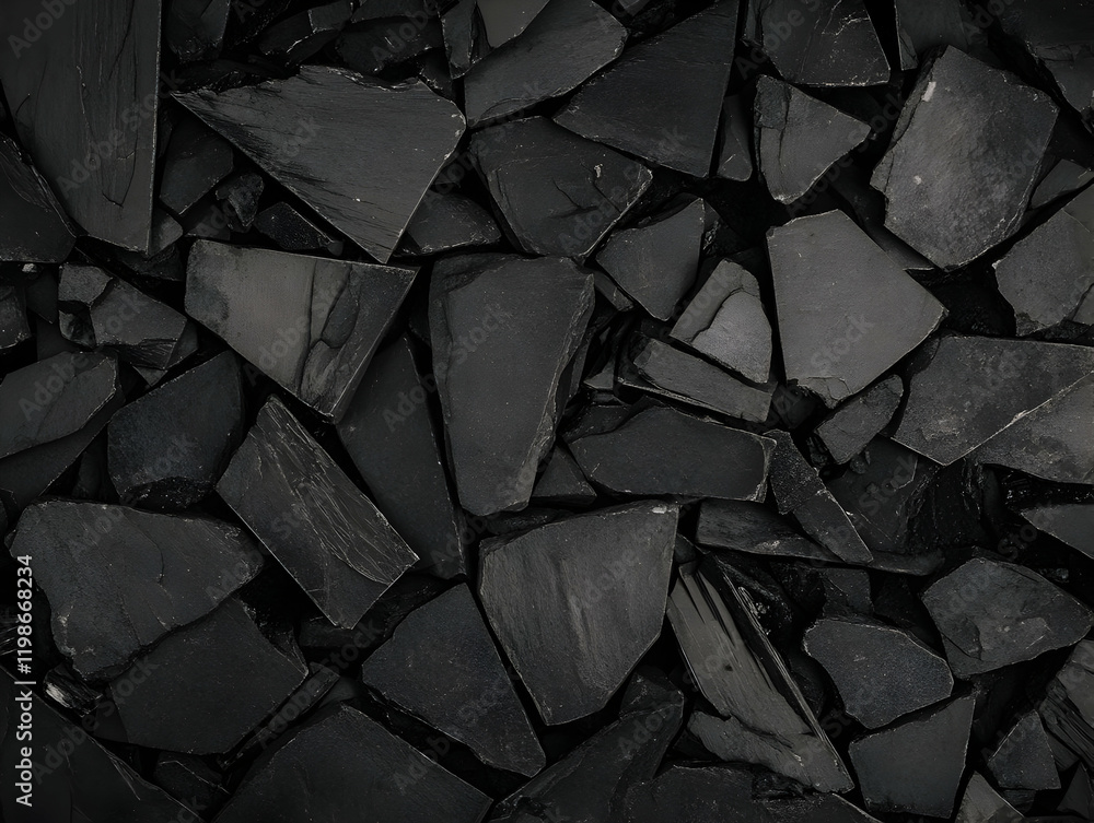 Aufkleber dark slate rock fragments form a textured background close-up view