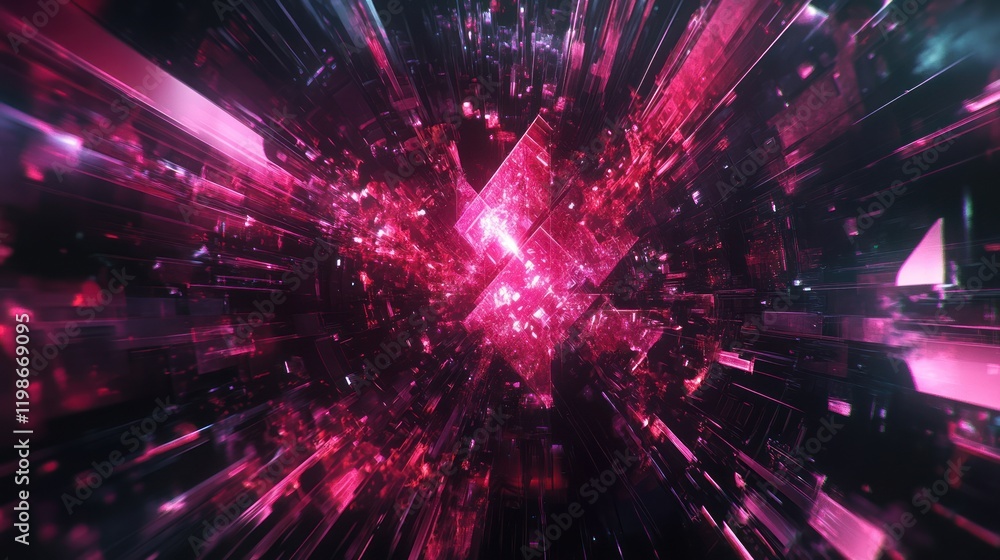 Aufkleber cybersecurity-focused plexus abstract design.