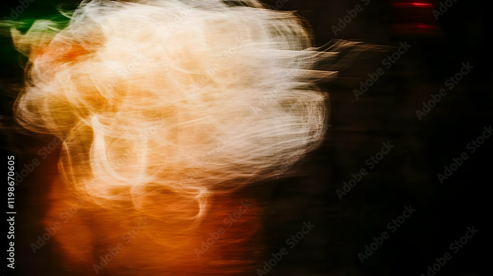 Poster abstract light trails blend colors gracefully in a dynamic and ethereal display of motion blur photo