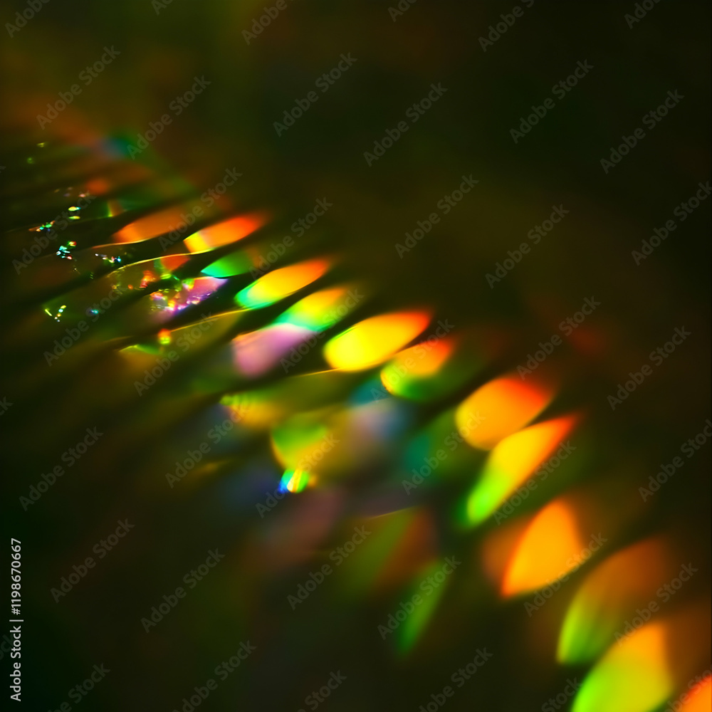 Aufkleber abstract light spectrum creates colorful patterns on a dark background