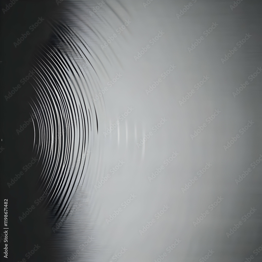Poster abstract background creates concentric circles with smooth gray gradient beautifully and elegantly