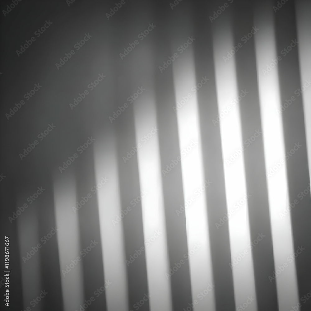 Poster abstract background with soft blurred gray and white stripes creates a subtle texture.