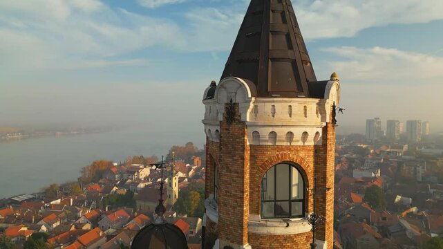 Gardo&scaron; Tower Millennium, Zemun, Belgrade - drone view