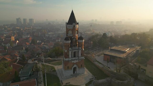 Gardo&scaron; Tower Millennium, Zemun, Belgrade - drone view