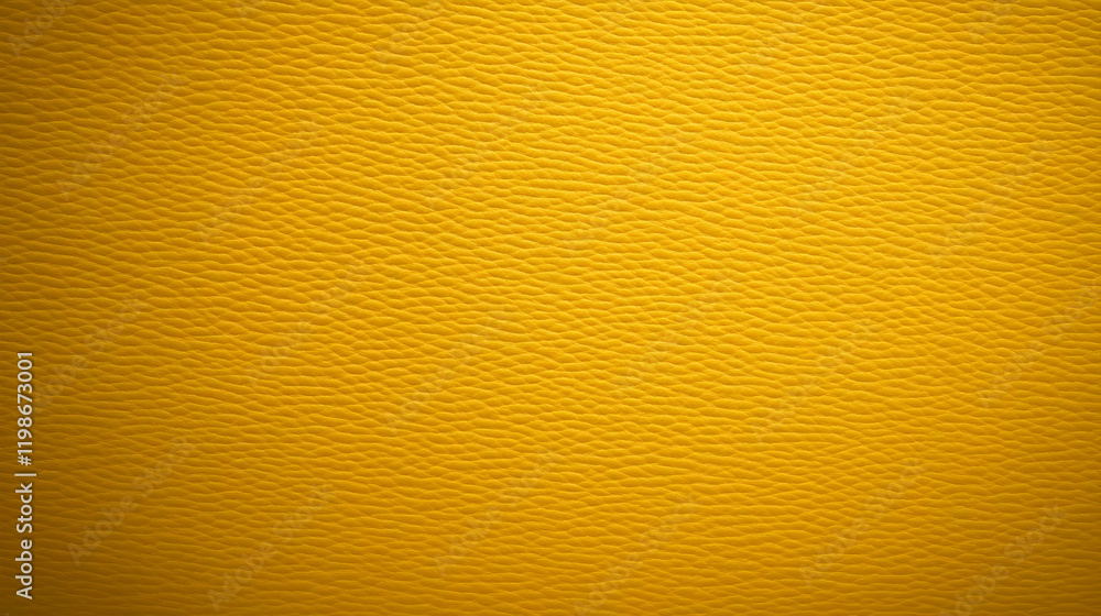 Poster bright yellow leather texture background displays a subtle grain pattern evenly across the surface