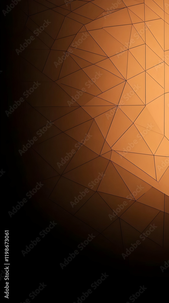 Poster abstract brown low poly background creates a modern and geometric design with triangular facets