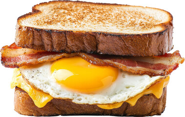 egg and bacon with cheese sandwich