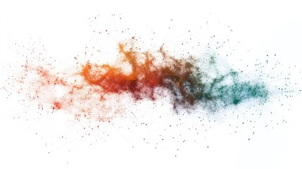 Global network rendered in 3D with dynamic depth on solid white background