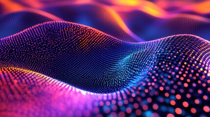 Gradient-based dots and triangle network designs.