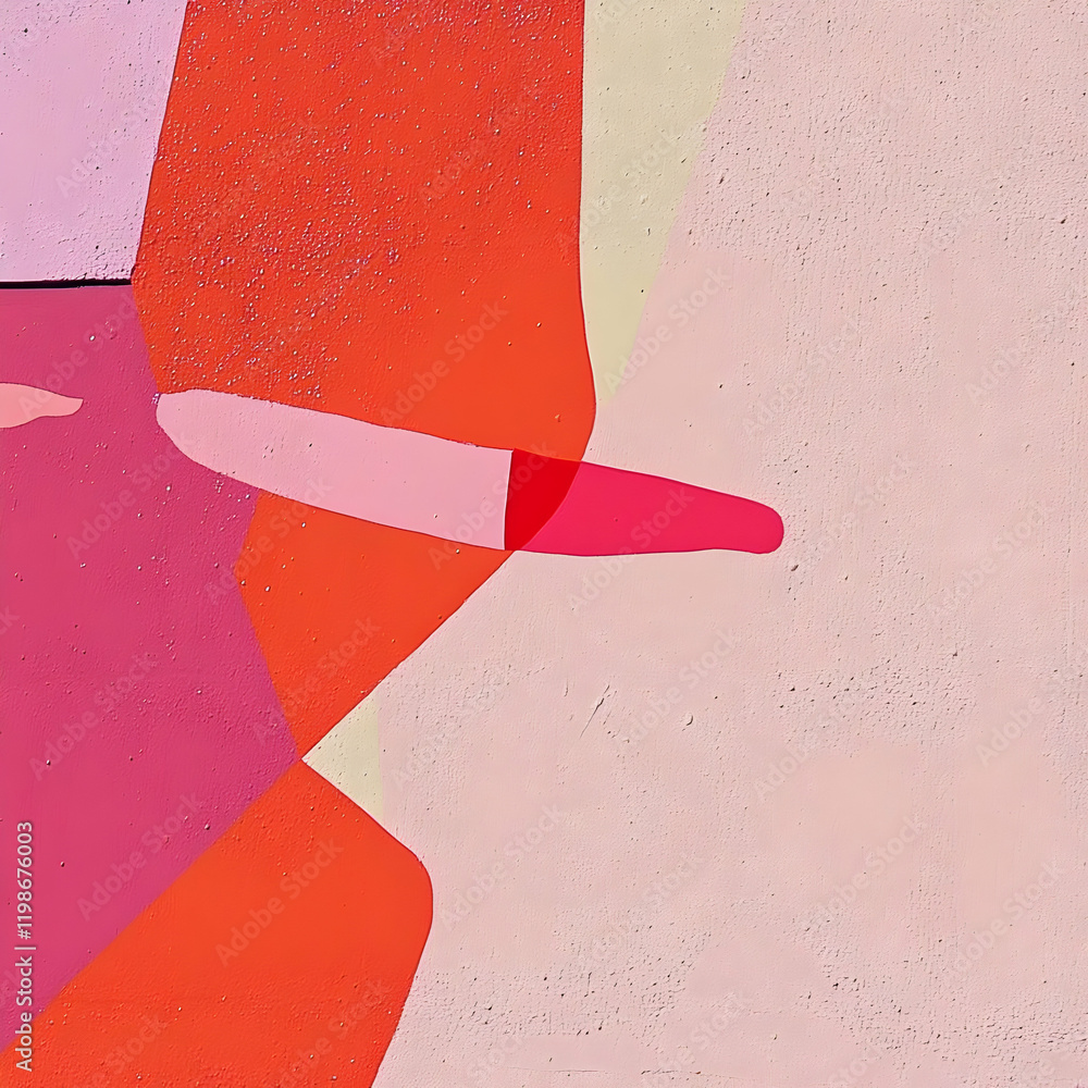 Poster abstract background displays vibrant colors and geometric shapes with textured layers and artistic b