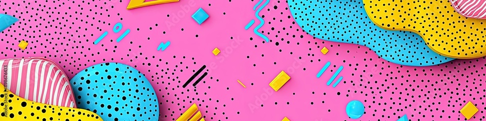 Poster abstract colorful shapes pattern design