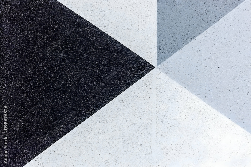Aufkleber abstract background with black and white triangles creates a modern and geometric design.
