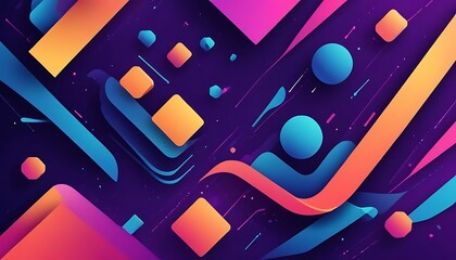 Colorful background with many different shapes and sizes