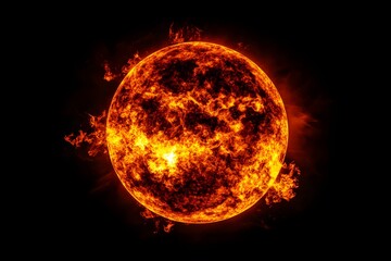 a burning planet sun , Generative AI	