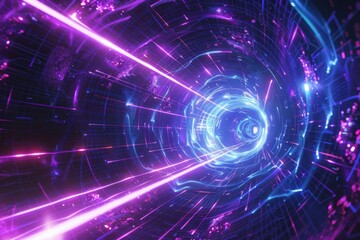 Glowing neural network patterns and dynamic grid lines background