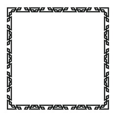 square line frame decoration vector element template