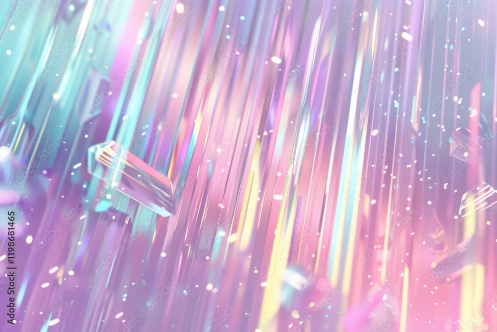 Poster minimalist ai background with holographic data and soft glow