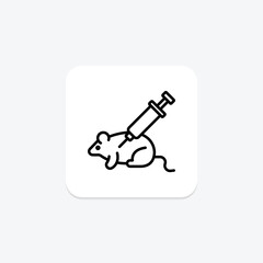 Laboratory Rat line icon , vector, pixel perfect, illustrator file