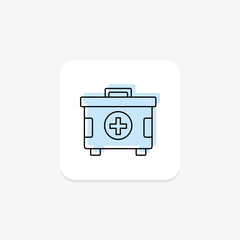 First Aid Kit color shadow thinline icon , vector, pixel perfect, illustrator file