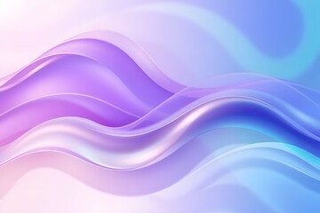 Obraz premium Abstract waves in soft purple and blue hues create a serene and modern design.