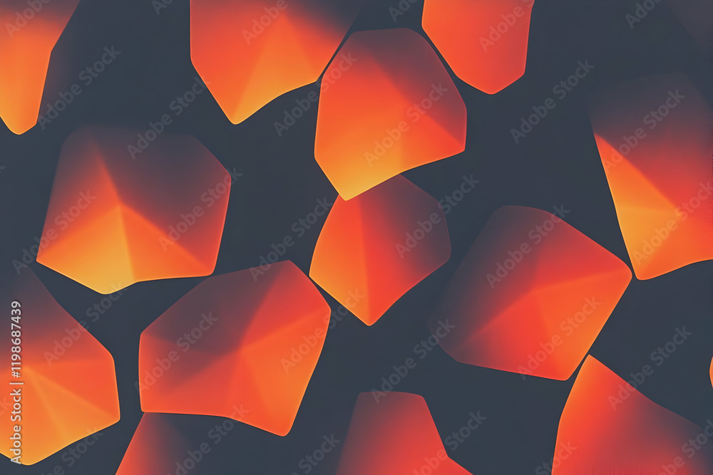 Aufkleber abstract background with orange shapes creates a dynamic visual design smoothly