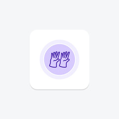 Gloves color circle icon , vector, pixel perfect, illustrator file