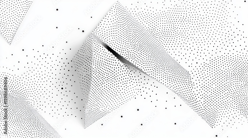 Poster triangular dot mesh for isometric design concepts.