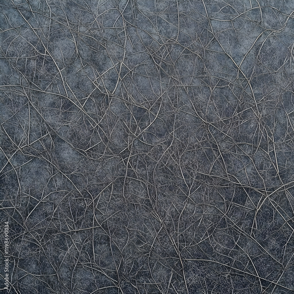 Poster intricate network of lines creates a textured gray background with fine details