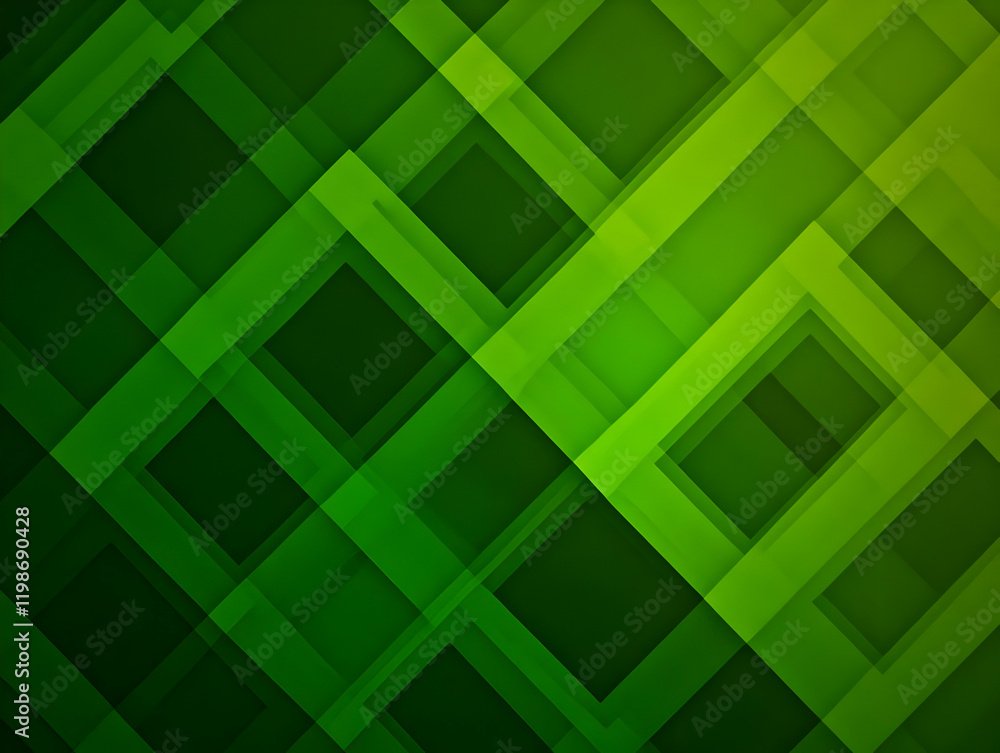 Aufkleber abstract green geometric background creates a dynamic and modern feel with overlapping shapes
