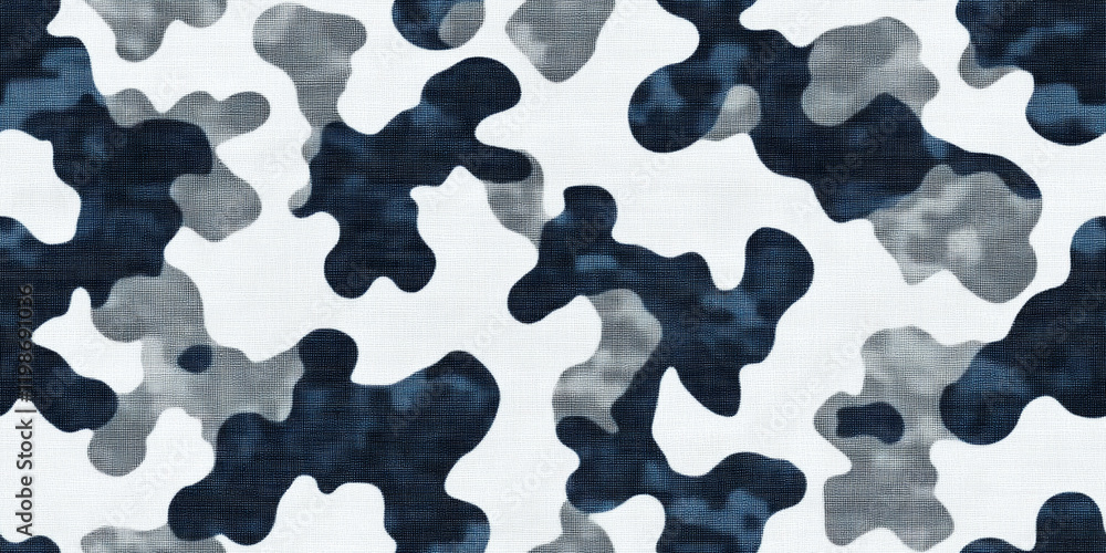 Poster digital air force camo texture, digital camouflage pattern featuring abstract shapes in blue and gra