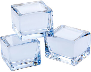 blue clear crystal ice cube 